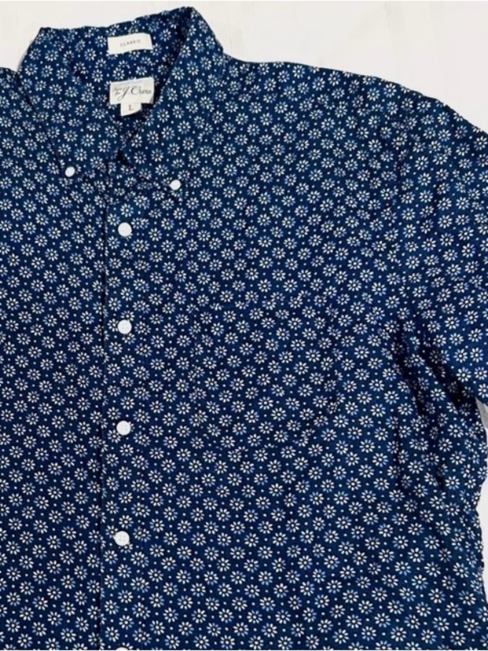 J. Crew button down shirt floral print blue yellow
100% men’s large classic fit